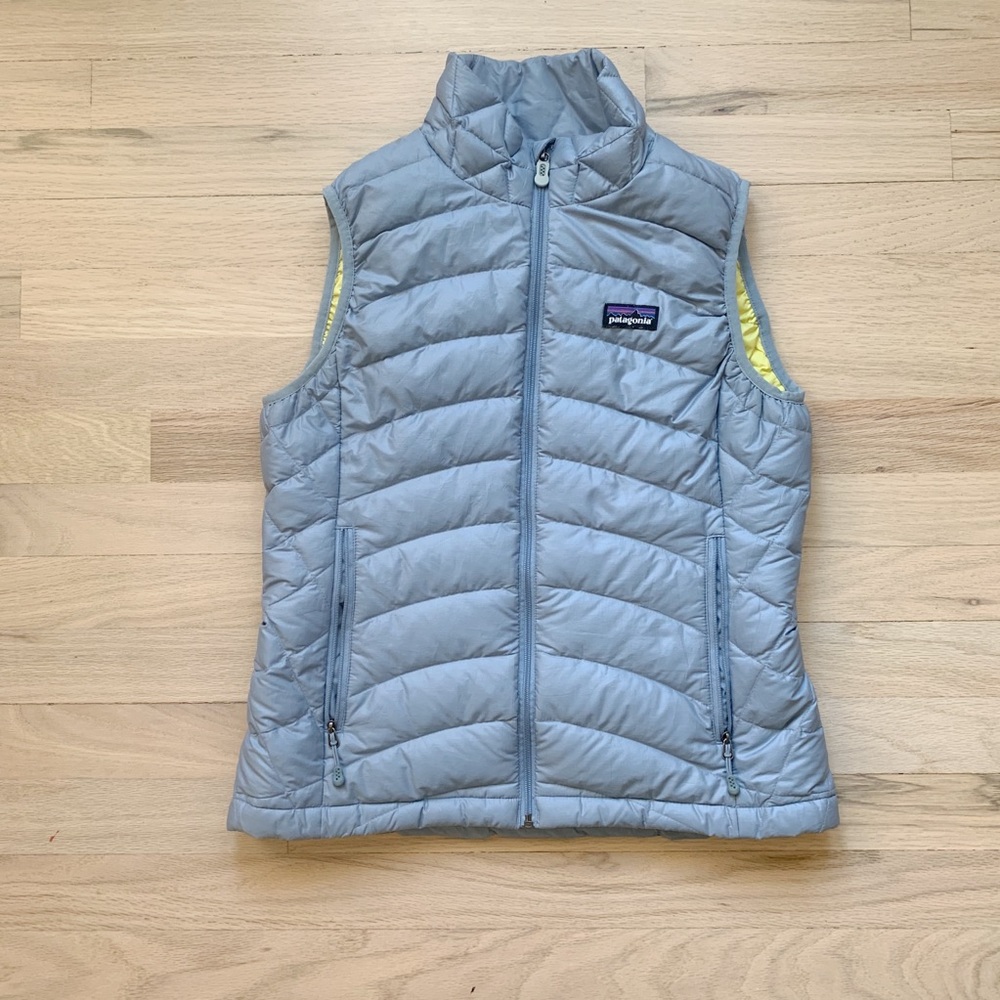 Patagonia down sweater vest -light blue, xs